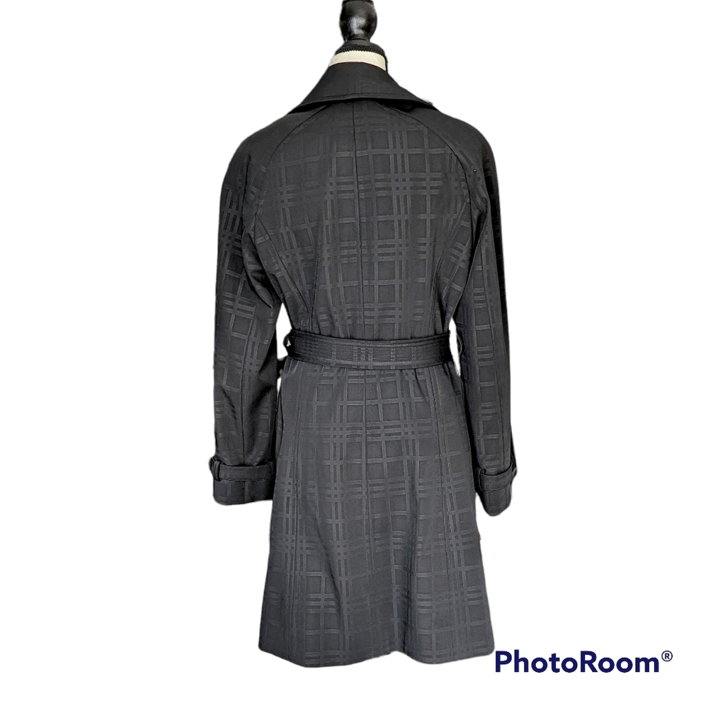 Hilary Radley Black Heavy-Weight Trench Coat Size SP - Picture 5 of 8